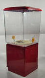 Vintage Northwestern MORRIS ILLINOIS Red Metal with Plastic Globe 17 1/2" Tall Gumball Candy Dispenser Vending Machine with Two Keys