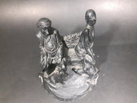 Vintage 1960s "Our Dogs" Bonded Irish Stone Sculpture Signed P. Dunn - Treasure Valley Antiques & Collectibles
