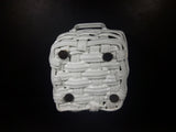 Vintage White Woven Porcelain Basket with Handles - Treasure Valley Antiques & Collectibles