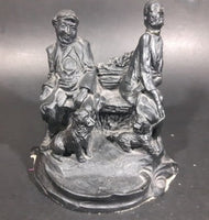 Vintage 1960s "Our Dogs" Bonded Irish Stone Sculpture Signed P. Dunn - Treasure Valley Antiques & Collectibles