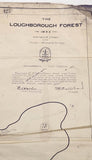 Antique 1932 B.C. Forestry Service Forestry Survey Division The Loughborough Inlet Large 41 1/2" x 57 1/2" Surveyors Map