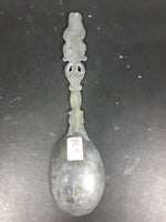 Antique Medieval Pewter or Lead Decorative Raised Spoon